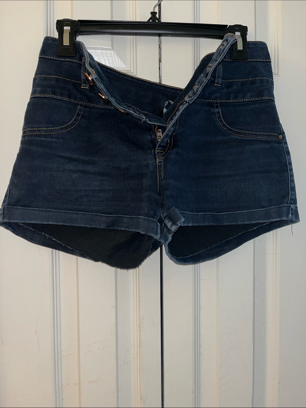 refuge Dark Indigo High-Rise Denim Shorts